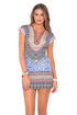 Luli Fama Lil Gem Lace Up Short Sleeve Body-Con Dress